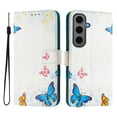 thumbnail image 2 of TECH CIRCLE for Samsung Galaxy S21 Case 6.2" (2021 Release), Cute Cartoon Flip Wallet Case with Lanyard, Built-in Card Slots & Stand Function, Portable Lightweight Slim Folio Cover, Butterflies, 2 of 3