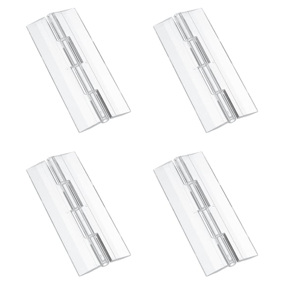 Uxcell Plastic Hinges, Acrylic Hinges Small Hinge for Cabinet Crafts 100 x 42 mm