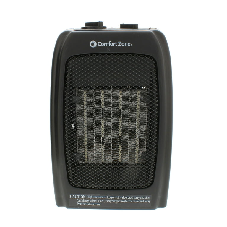 Comfort Zone CZ442 Ceramic Electric Portable Heater, Black - Walmart.com