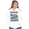 thumbnail image 5 of Freedom Don't Take It For Granite Pun Unisex Fleece Graphic Zip Up Hoodie Brisco Brands 4X, 5 of 6
