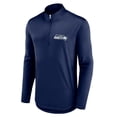 thumbnail image 2 of Men's Fanatics College Navy Seattle Seahawks Quarterback Quarter-Zip Top, 2 of 3