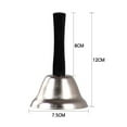 thumbnail image 2 of Klingende Handglocke – Laute Metall-Handglocke zum Aufrufen von Aufmerksamkeit und Hilfe, Weihnachtsklingeln Zhivalor CWY-0725, 2 of 5