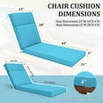 thumbnail image 2 of Kimunuk Outdoor Chaise Lounge Cushions set of 2, 72" x 21" x 4" Waterproof Pool Beach Recliner Replacement Cushions with Ties, Lake Blue, 2 of 7