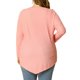 thumbnail image 3 of Blusa de lunares asimétrica de talla grande Agnes Orinda para mujer, color rosa, 1X, 3 of 7