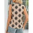 thumbnail image 4 of SHEWIN Women's Tank Tops Boho Floral Printed Blouses Casual Lightweight Chiffon V Neck Sleeveless Shirts, 4 of 9