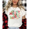 thumbnail image 2 of Groovy Merry and Bright Kids and Adult Matching Christmas T-Shirts for Matching Family Fun Outfits Natural Shirt Adult Small, 2 of 4