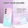 thumbnail image 5 of VENINGO Samsung S24 FE 5G Case 6.7", Supported Magnetic Glitter Sparkle Phone Case,Slim Tpu Transparent Shockproof Protective Case for Samsung S24 FE 5G,Pink-Blue, 5 of 7