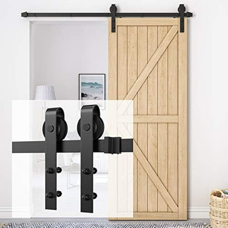 Homlux 6ft Heavy Duty Sy Sliding Barn Door Hardware Kit Single Smoothly And Quietly Simple Easy To Install Fit 1 3 8 4 Thickness Panel Black J Shape Hangers Canada Homlux 6ft Heavy Duty Sy Sliding, Sliding Barn Door Mechanism