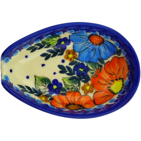 Polish Pottery 5 Inch Spoon Rest Bold Poppies Theme Signature Unikat Hand Painted In Boleslawiec Poland Certificate Of Authenticity Walmart Com Walmart Com