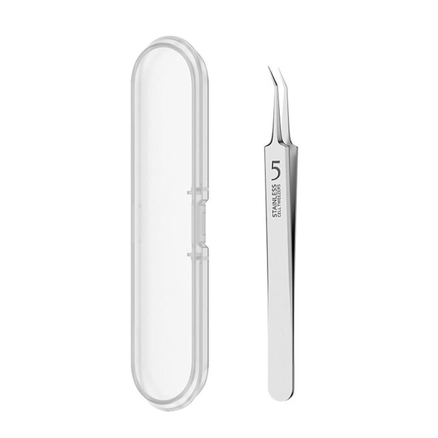 Professional Pimple Extractor Kit, Ultra-Sharp Stainless Steel Blackhead & Comedone Remover Tweezers, Acne Clip Beauty Tool with Storage Case