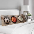 thumbnail image 2 of ABPHOTO Baseball Ball Soccer Basketball Body Pillow Covers Pillowcase 20x60 inch Stone Wall Body Pillow Case Protector, 2 of 2