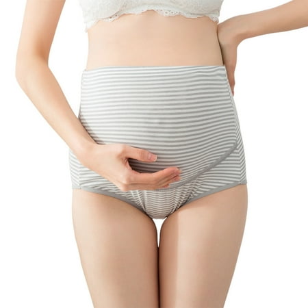 

FRSASU Underwear Clearance Pregnant women s underwear with high waist and belly support Gray XXXXXL(XXXXXL)