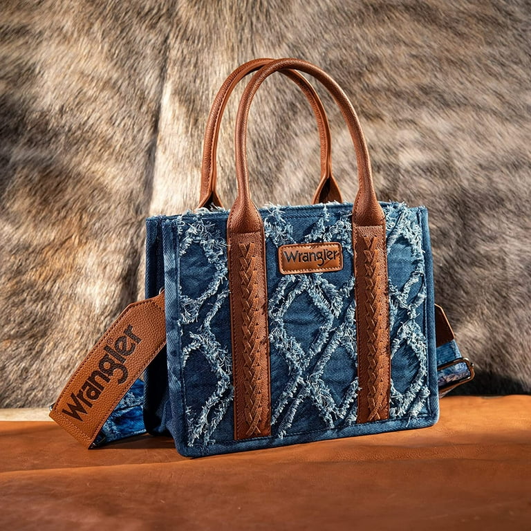 Wrangler Tote Bag for Women Western Woven Shoulder Purse Leopard Print  Handbags