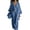 Blue, variant on Women's 3 Piece Set Open Front Long Sleeve Duster Coat Cardigans V Neck Tops Drawstring Elastic Waist Long Pants Casual Summer Beach Sets Beige L