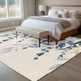 thumbnail image 4 of Area Rug for Living Room, Navy Blue Eucalyptus Non-Slip Indoor Large Carpet for Bedroom/Dining Room, Farmhouse Weeping Leaves Linen Washable Low-Profile Rectangle Floor Runner Rugs - 5 x 8 Ft, 4 of 8