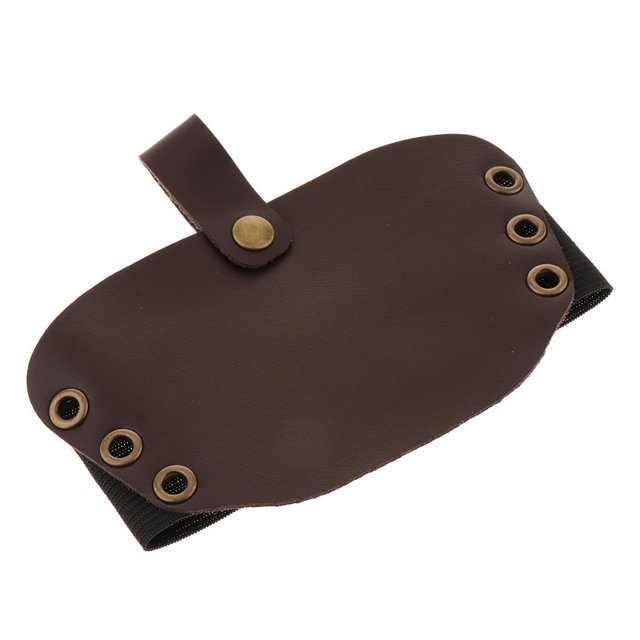 koolsoo Motorcycle Pedal Gear Shoe Boot Protector Pad Leather Protection Brown
