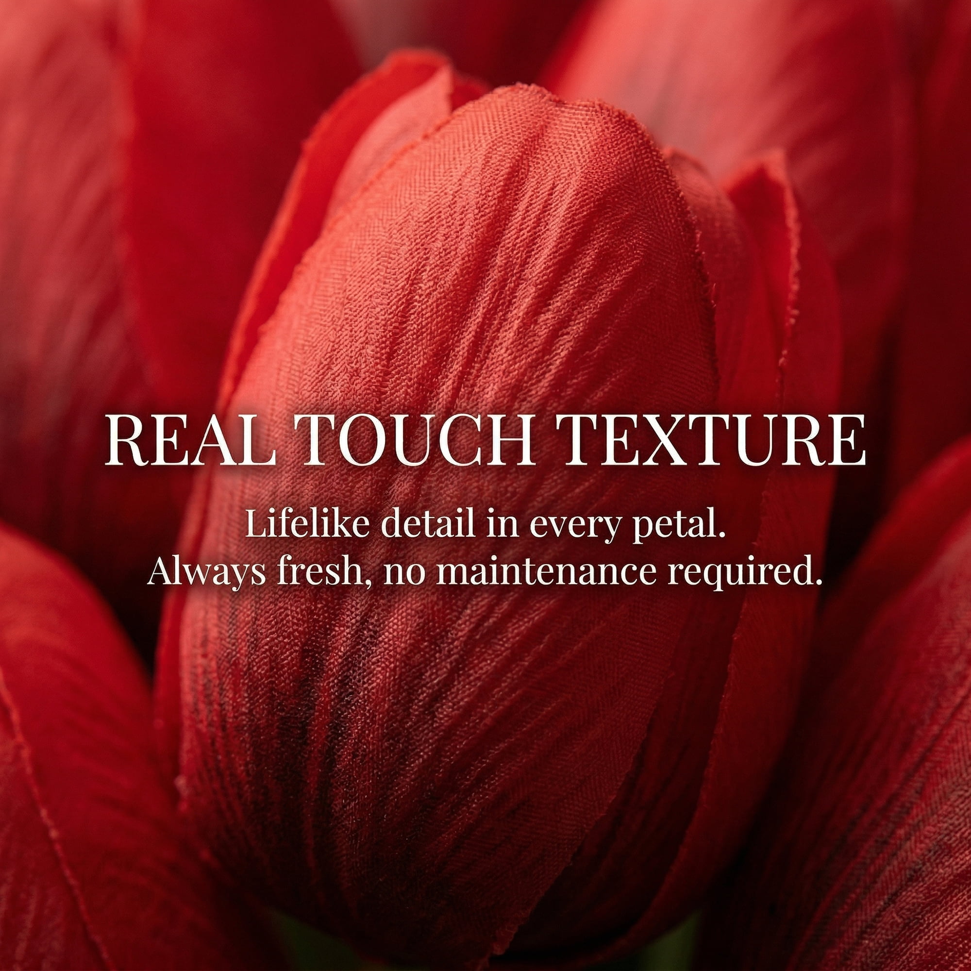 Unique Bargains 10Pcs Artificial Flowers Silk Tulips Real Touch Mini Bouquet Red 9.8"