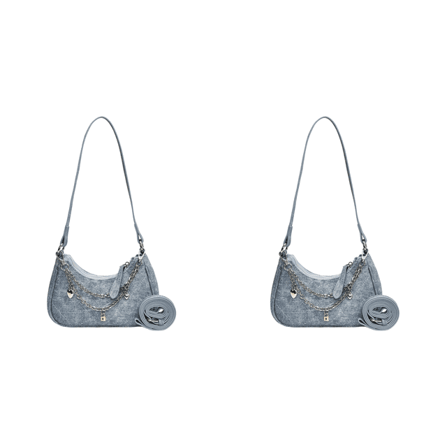 Bolso Hombro para Mujer Con Cadena Bandolera PU (oscuro) Azul