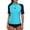 Blue, variant on Beautyin Women's Rash Guards Sports Top Shorts Sleeves Patchwork Athletic Shirt