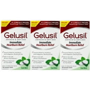 Gelusil Antacid/Anti-Gas Tablets Cool Mint, 100 Tablets (Pack of 3)