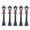 Black-2, variant on 5Pcs 3.1x0.7 Inch Mini Miniature Street Light Model Black Lamp Outdoor Pathway Lantern Post for Christmas Decoration Micro Landscape Creative Christmas Street Lamp Ornaments Black with Garland