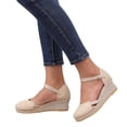 thumbnail image 5 of YLYL Wedge Platform Sandals for Women Espadrilles Ankle Strap Closed Toe Dressy Summer Beach Shoes, 5 of 9