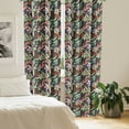 thumbnail image 2 of Floral Curtains 2 Panels Set, Colorful Spring Blooms with Vibrant Petals on a Dark Toned Backdrop Abstract Nature, Window Drapes for Living Room Bedroom, 56"W X 63"L, Multicolor, by Ambesonne, 2 of 5