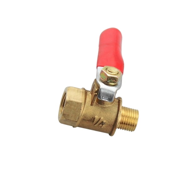 Yuarrent Accesorios de interruptor de conector de manguera de extremos dobles de válvula de bola de latón 1/8 pulgadas Type3 NO3