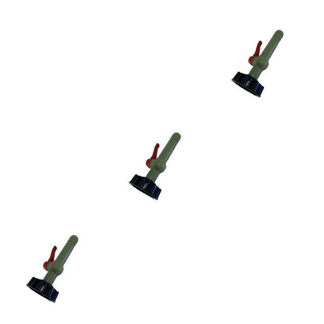 relayinert Contenant IBC Robinets en Plastique Réservoir Connecteurs de Commande Marche/arrêt Raccords Barils Accessoire Pièces de Remplacement Droit 25mm 3 Pcs
