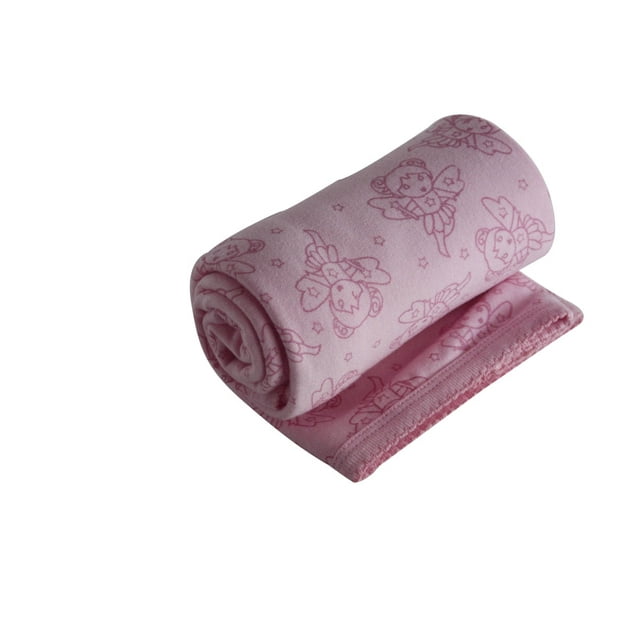 Couvertures pour Bébé en Coton Biologique - Couverture de Réception Rose Fairy
