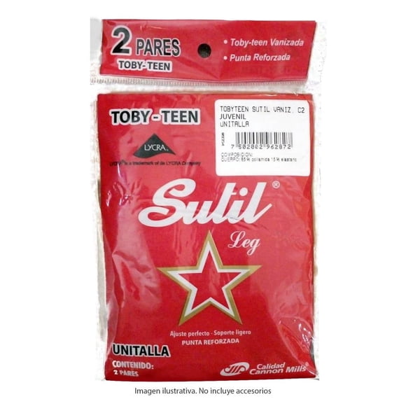 Toby-Teen Sutil para Mujer, Juvenil Bronce Unitalla 2 Pares