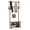 Brown, variant on Costway Bamboo Coat Rack with Bench Shoe Storage 2 Hanging Rods 11 Hanging Hooks Shelves Brown