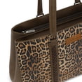thumbnail image 3 of Wrangler Laptop Tote Bag for Women 15.6 Inch Computer Bag for Work Large Double Compartment Purse and Handbag,Leopard Print Brown, 3 of 6