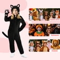 thumbnail image 2 of Alaiyaky Onesie Black Cat Onesie Pajamas for Halloween Cat Costume Cosplay One-Piece Sleepwear Christmas Sleepwear, 2 of 6