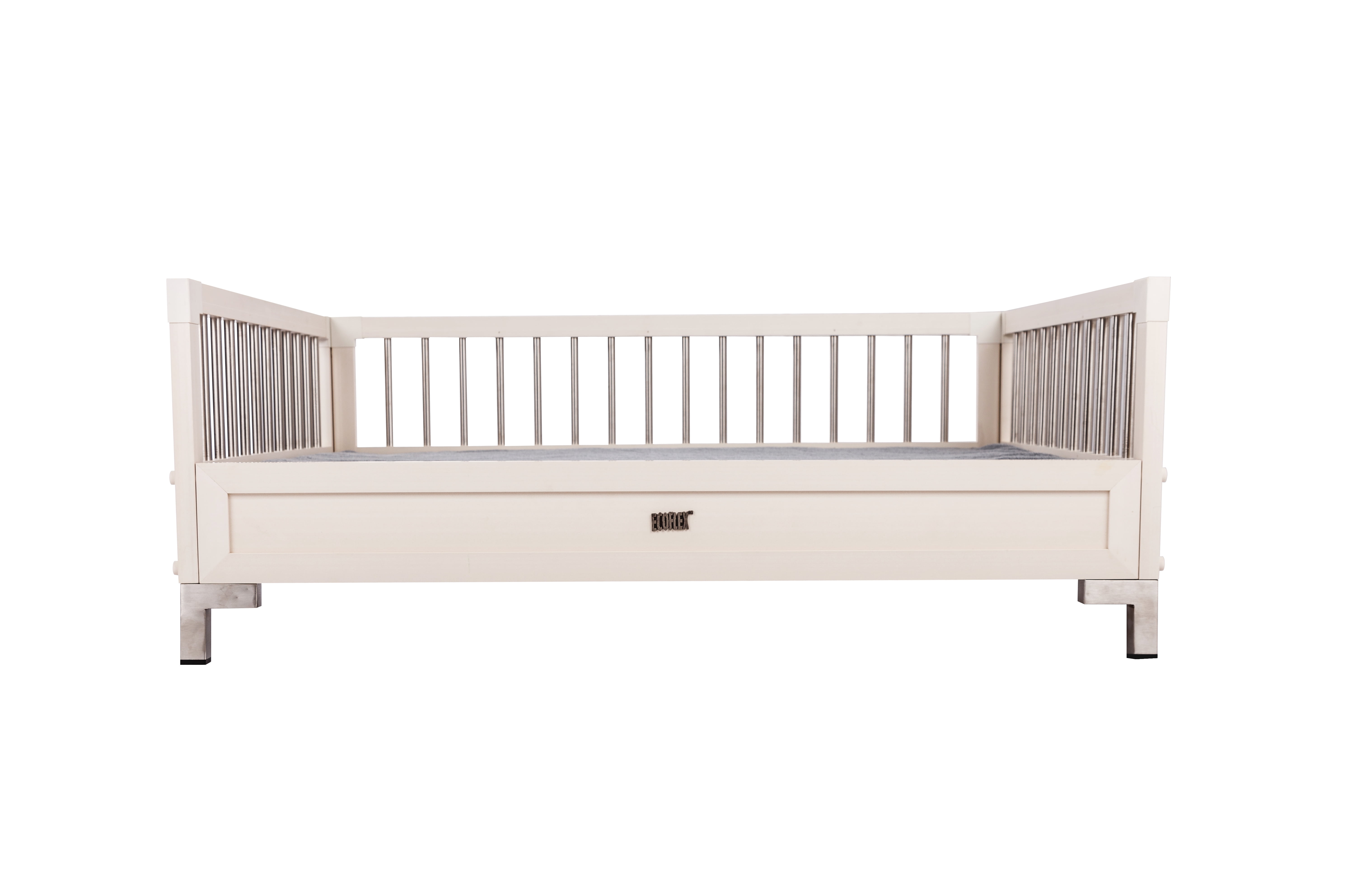 ECOFLEX Raised Dog Bed with Memory Foam Cushion, Antique White, Extra Large