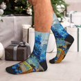 thumbnail image 7 of Rocae Mountain Blue Flowers Vase for Adult Socks Casual Athletic Stretchy Loose Socks for Women Men Non-Slip Middle Tube Socks, 7 of 7