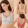 thumbnail image 5 of Style Ladies European and American Simple Style Solid Color Seamless Large Size Thin Bra High Elastic Ice Silk Sports Bra, 5 of 6