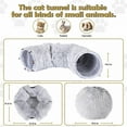 thumbnail image 2 of CLKHOWL Cat Tunnel Bed for Indoor Cats - Cute Cat Donut Tunnel with Washable Circle Cushion, Round Pet Play Toy for Kitten/Puppy/Rabbit, Grey, 2 of 3