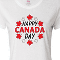 thumbnail image 4 of Inktastic Happy Canada Day- Maple Leaf Circle Women's T-Shirt, 4 of 5