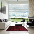 thumbnail image 6 of Ahgly Company Indoor Square Contemporary Dark Scarlet Red Abstract Area Rugs, 3' Square, 6 of 6