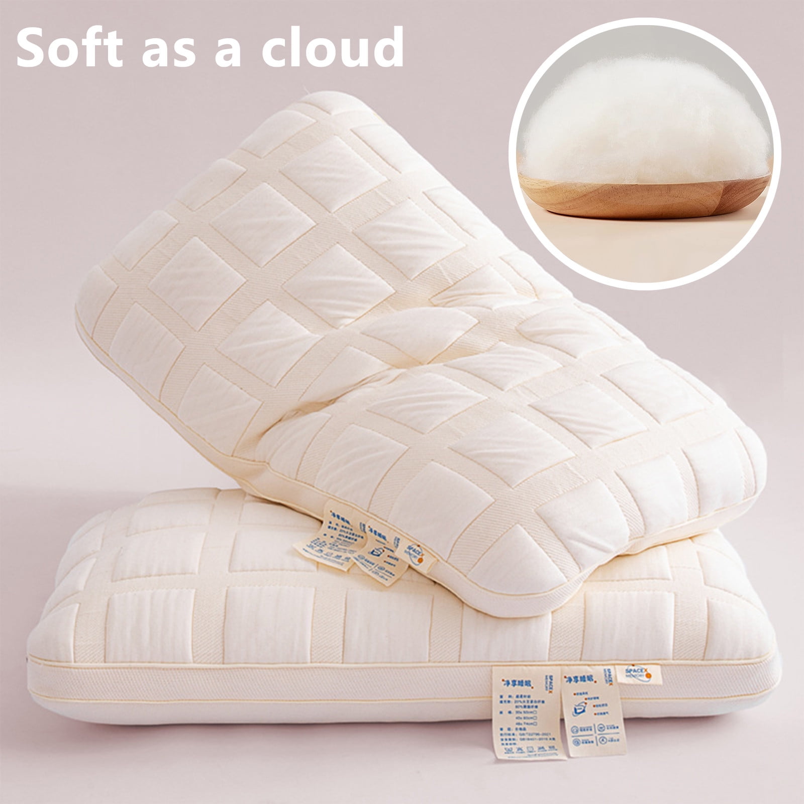 Qiopertar Adjustable Cervical Pillow, Orthopedic Memory Foam Pillow for Neck Pain, Medium Firm Support Pillow for Side Back Stomach Sleepers Home Hotel Use
