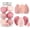 Pink-7pcs, variant on Makeup Sponge, 7 Pcs Beauty Makeup Sponge Blender, Mini Blender Sponges for Liquid, Creams, Powders (Pink)