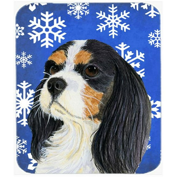 Carolines Treasures  Cavalier Spaniel Winter Snowflakes Holiday Mouse Pad