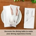 thumbnail image 6 of Satin Napkin Square 20 Inches Soft Smooth Decorative Napkins for Party Wedding Banquet and Dinner Bunny with Colorful Easter Eggs, 6 of 8