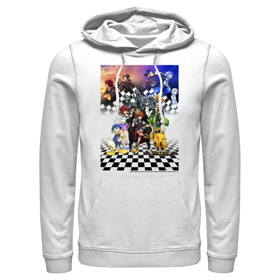 Men's Kingdom Hearts 1.5 Box Art Pull Over Hoodie White Medium