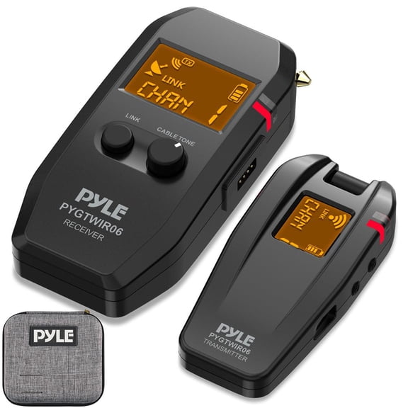 Pyle Audio Transmitter and Receiver, Black, 11.42” x 3.9” x 9.49” -inches (PYGTWIR06)