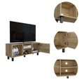 thumbnail image 6 of Modern Light Oak TV Stand for Up to 43" TVs Space-Saving Design, Dual Shelves, 1 Cabinet, Decor Display, Contemporary Home Interior, 6 of 7