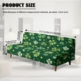 thumbnail image 7 of Xoenoiee Green Shamrock Coin Pattern Jacquard Futon Cover Stretch Armless Futon Sofa Cover Soft Futon Slipcover St. Patrick's Day Decor with Elastic Bottom Thick Sofa Bed Furniture Protector Covers, 7 of 7