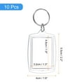 thumbnail image 2 of Uxcell 10 Pcs Photo Frame Keyring, 1.6 x 2.2 Inch Rectangular Arc Photo Keychains, 2 of 5