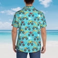thumbnail image 4 of Bingfone Men's Short Sleeve Button Down Shirts Hawaiian Cartoon Monster Truck Printed Beach Shirt, 4 of 7